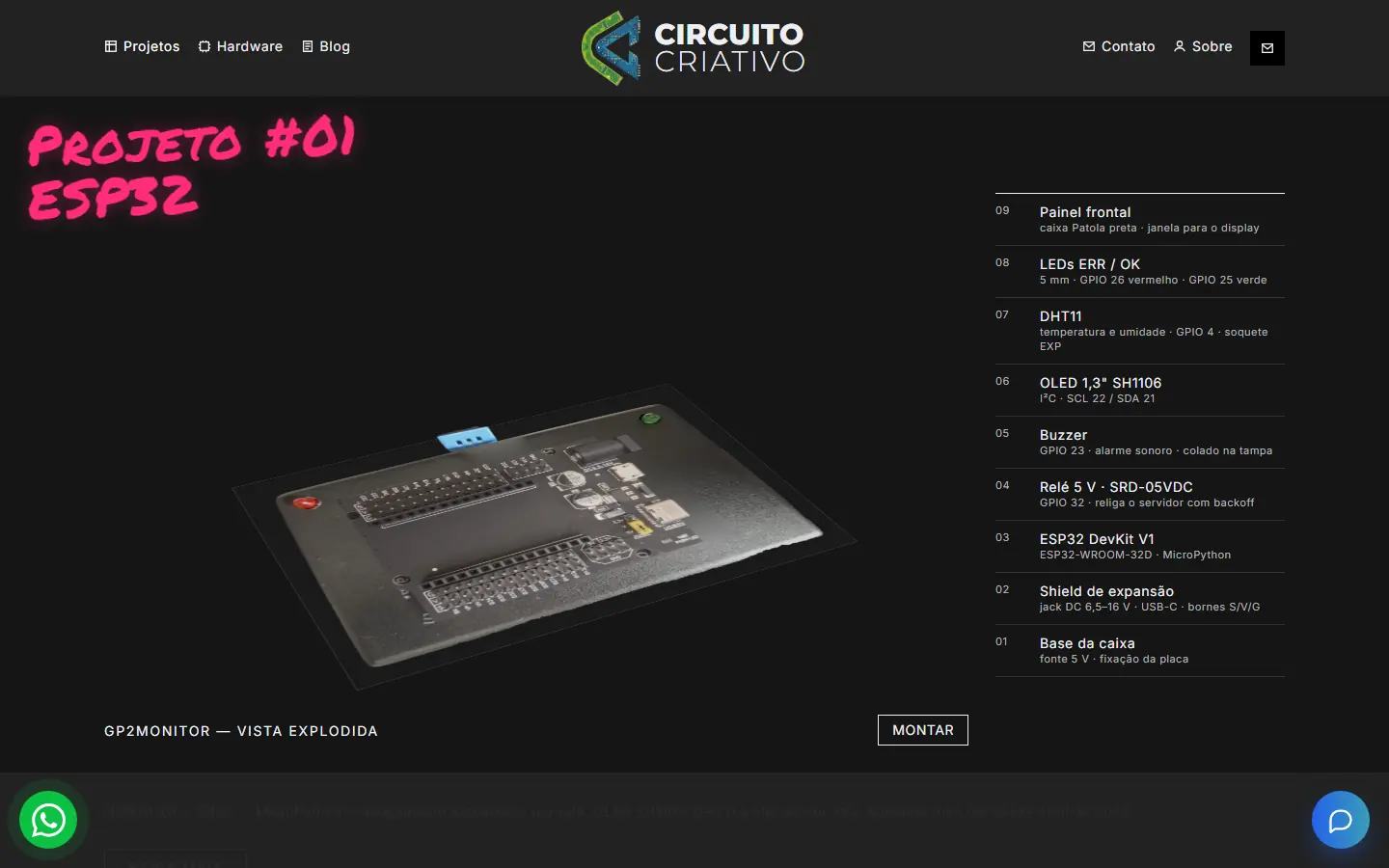 Página inicial de circuitocriativo.com.br