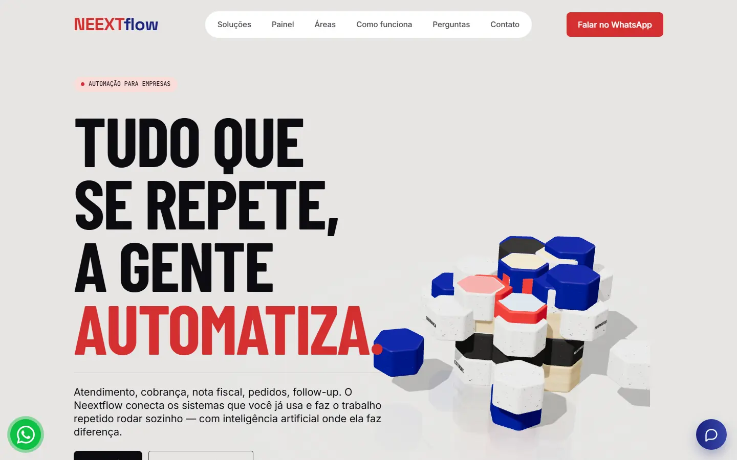 Página inicial de neextflow.com.br